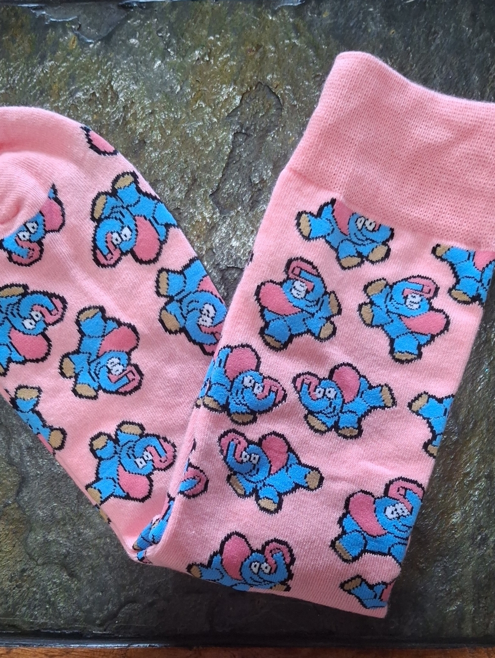 Pink Elephant Crew Socks